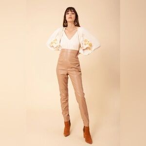 NWT SIZE L Hale Bob Tan Skinny Pants